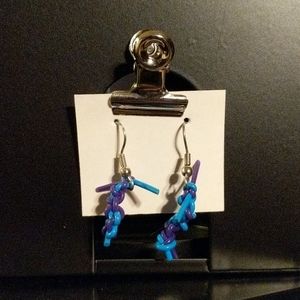 Vintage 90s Y2K Handmade rubber earrings